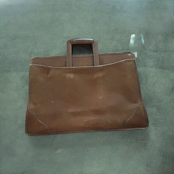 Vintage TUMI Leather Briefcase Laptop Bag Vintage Brown Leather